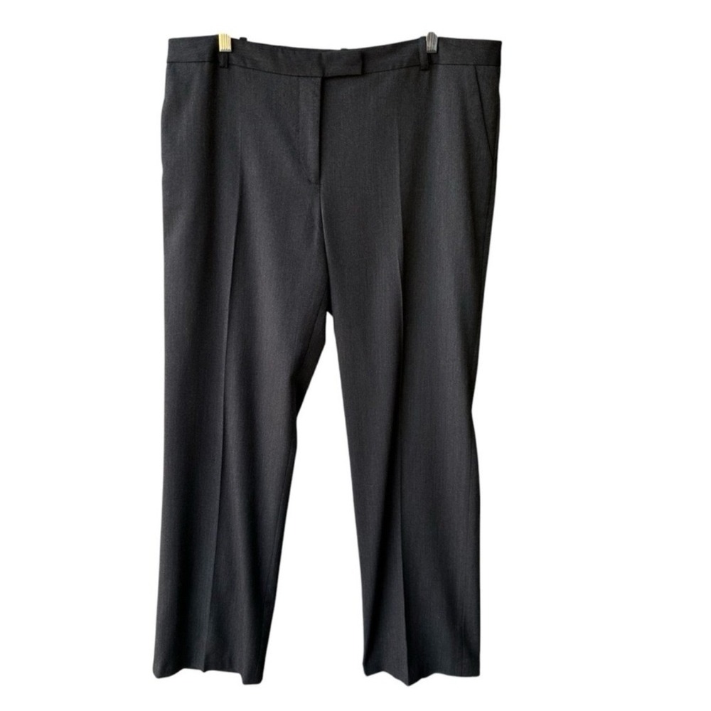 Calvin Klein Dress Pants Trousers Charcoal Gray Straight Leg Business Preppy 14